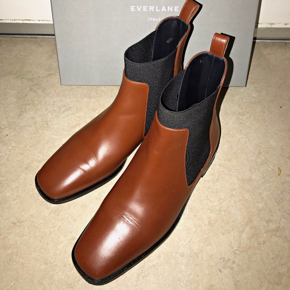 everlane square toe chelsea boot